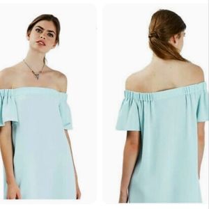 Topshop Off The Shoulder Trapeze Dress Size 8